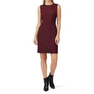 Theory Mulberry Classic Power Wool Blend Sleeveless Polished Suit Dress Sz 4